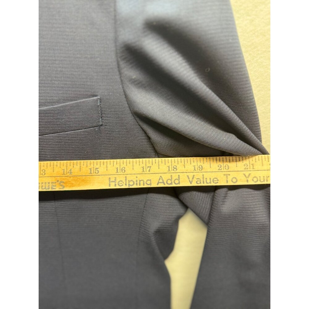 Haggar H26 Navy Tailored Fit Suit Jacket 36R Mens Blazer Polyester Blend - Picture 11 of 13